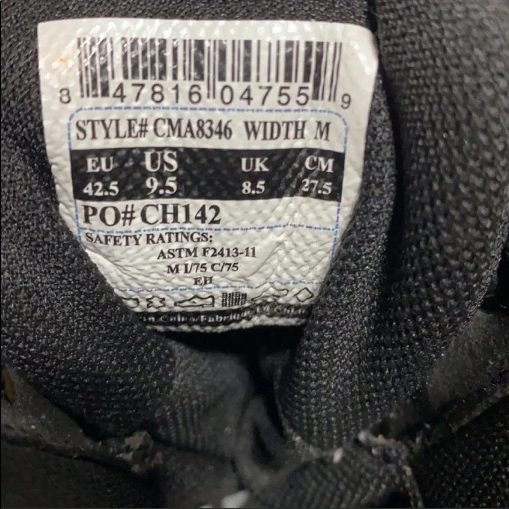 Carhartt CMA8346 Force Brown Waterproof Work Boot Size 9.5